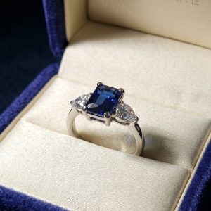 925 Silver Sterling Ring With Moissanite Diamond Elegant Design Rhodium Handmade